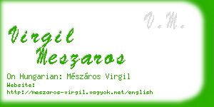 virgil meszaros business card
