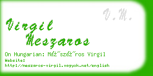 virgil meszaros business card